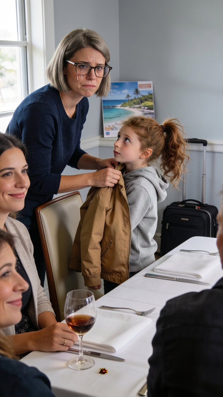 At dinner, my daughter said, “I’m so excited for the beach trip!” My sister smirked and said, “Sweetie… that trip’s just for the real family.” Everyone laughed. I didn’t. I helped her with her jacket and we left. Four days later, the resort emailed: “Payment declined.” My mom called 17 times. I texted back…