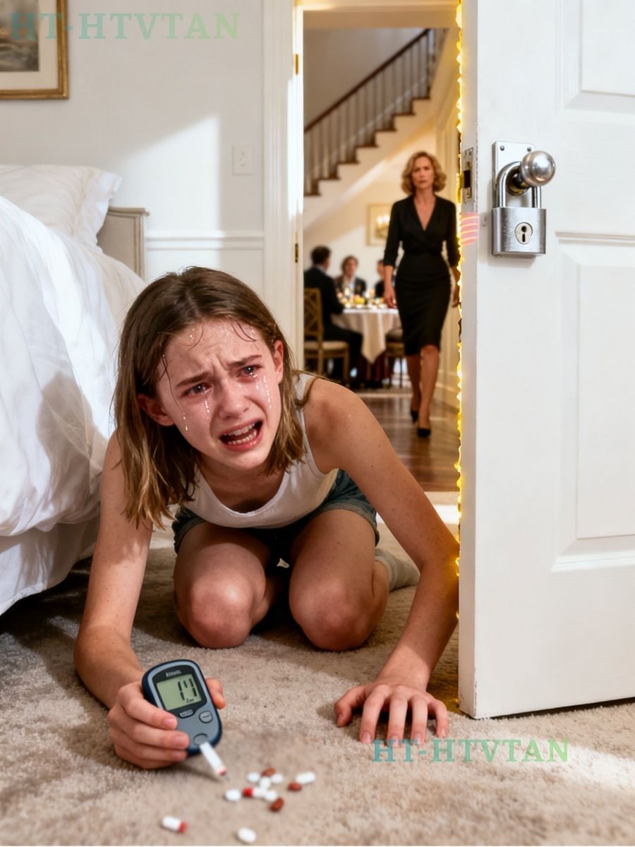 De vriendin van mijn vader sloot me op in mijn kamer toen mijn bloedsuikerspiegel daalde tot 30, terwijl mijn vader beneden haar leugens geloofde over dat ik het etentje zou hebben gesaboteerd…
