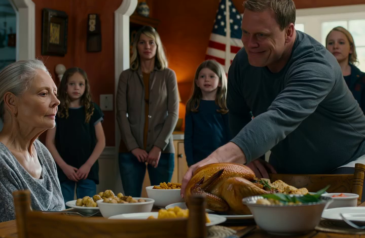 Ik zat te dineren met mijn familie toen mijn schoonzoon riep: “Gaat die nutteloze oude vrouw nu weer alles opeten?” De tafel lachte. Ik stond langzaam op, veegde mijn mond af en fluisterde: “Neem me niet kwalijk.” De volgende ochtend belde de bank hem met verschrikkelijk nieuws.
