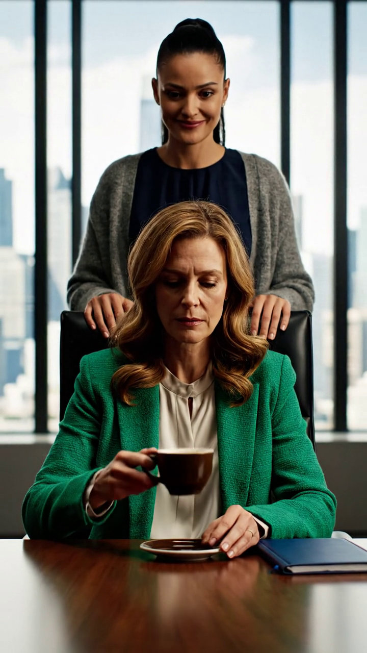 Mijn schoondochter bracht me koffie vlak voor de vergadering. De huishoudster morste het – bijna alsof het expres was. Daardoor kreeg ik geen slokje te pakken… Ik stond op het punt het bedrijf aan mijn zoon over te dragen. Mijn schoondochter zette de kop voor me neer met een suikerzoete glimlach. De huishoudster stootte ‘per ongeluk’ tegen mijn stoel en fluisterde: ‘Drink het niet op… vertrouw me maar.’