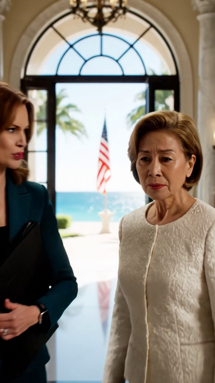 Na de bruiloft bracht mijn schoondochter een notaris naar mijn villa van 20 miljoen dollar in Palm Beach, zwaaide met een dikke map en zei: “Het huis is overgedragen. Verhuis binnen 72 uur.” Mijn zoon kwam nooit opdagen. Ik keek naar de kromme handtekening, glimlachte en zei één zin die hen deed beven.