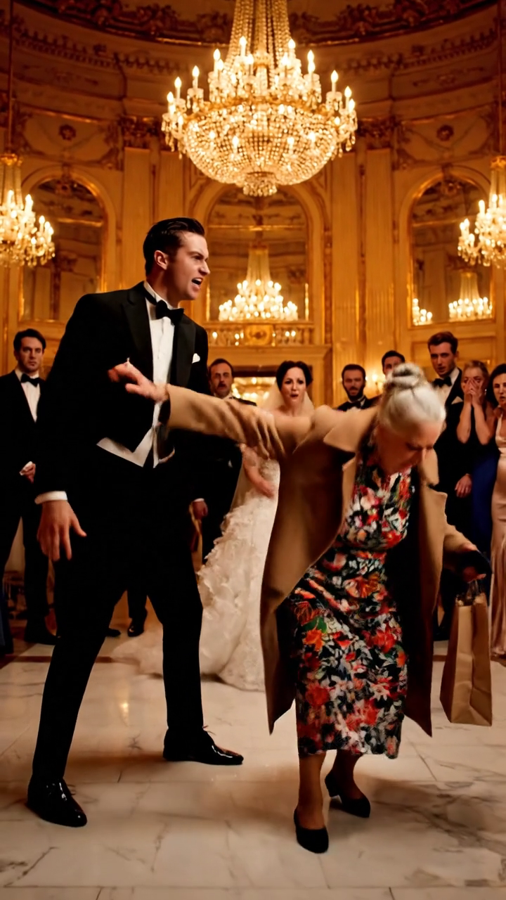 Een momentje… – Hij schopte zijn 73-jarige moeder uit zijn uitbundige bruiloft – enkele minuten later stortte de bruid in elkaar en de…