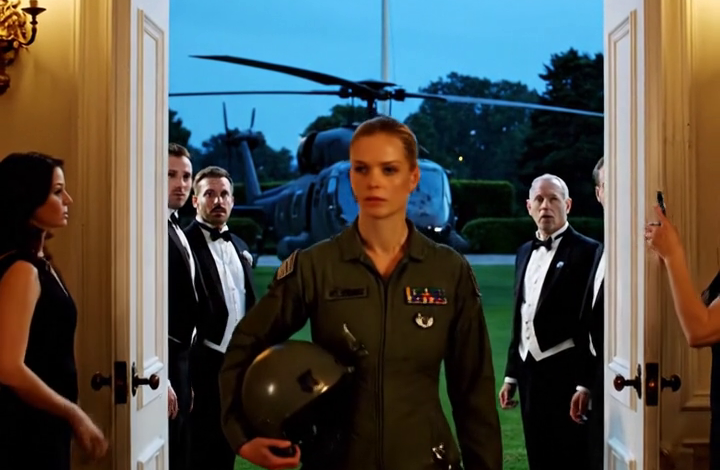 Ze nodigden Elowan Ashby uit voor de reünie om nog één keer samen te lachen. Toen beefde de grond, een Apache daalde neer en het meisje dat ze hadden bespot, keerde terug ONDER DIE ROTOREN