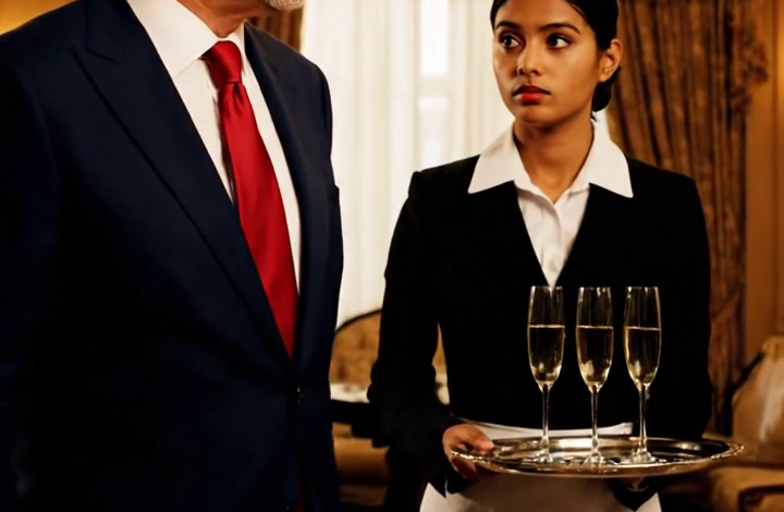 Mijn vader stelde me aan de toekomstige schoonouders van mijn zus voor als “de dienstmeid”. Hij zei het met een glimlach, alsof het de normaalste zaak van de wereld was. Toen keek de moeder van de bruidegom me een seconde te lang aan, en de temperatuur in de hele kamer veranderde.