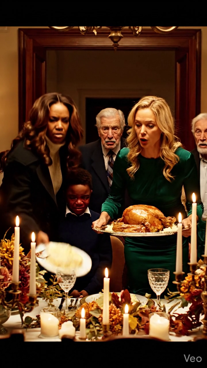 Een momentje… – Mijn zus zei in het bijzijn van iedereen tegen mijn tienjarige zoon: ‘Liefje, Thanksgiving Turkije is voor het gezin.’ Sommigen…