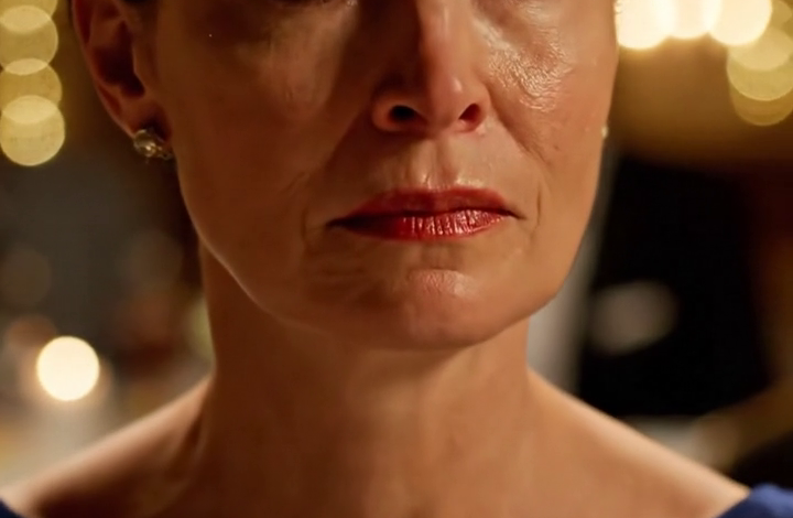 Tijdens het huwelijksdiner van mijn zoon stond mijn man op, hief zijn glas en zei: “Dit is het einde voor ons. Ik heb iemand anders gevonden.” Zijn secretaresse zat tegenover me te glimlachen, terwijl het in de hele zaal stil werd. Ik boog me naar hem toe en zei: “Bedankt voor de waarschuwing,” schoof een witte envelop naast zijn bord en liep weg voordat hij zich realiseerde dat de avond niet meer zou eindigen zoals hij had gepland.