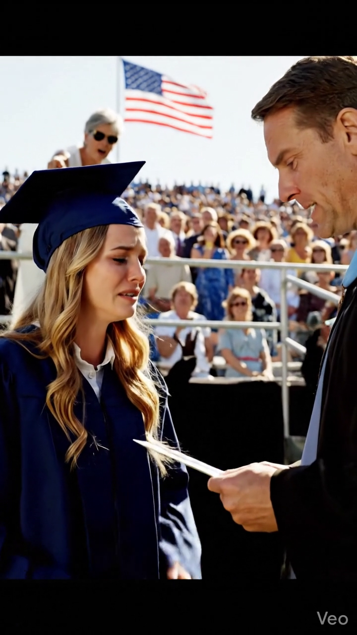 Tijdens mijn diploma-uitreiking sprong mijn zus op en schreeuwde: “Ze heeft valsgespeeld om haar studie af te ronden!” voor de ogen van de hele zaal. Maar in plaats van te stoppen, liep ik door naar het podium met een verzegelde envelop verborgen onder mijn toga en een waarheid waarvan ze nooit had gedacht dat ik die eindelijk in het openbaar zou durven dragen.