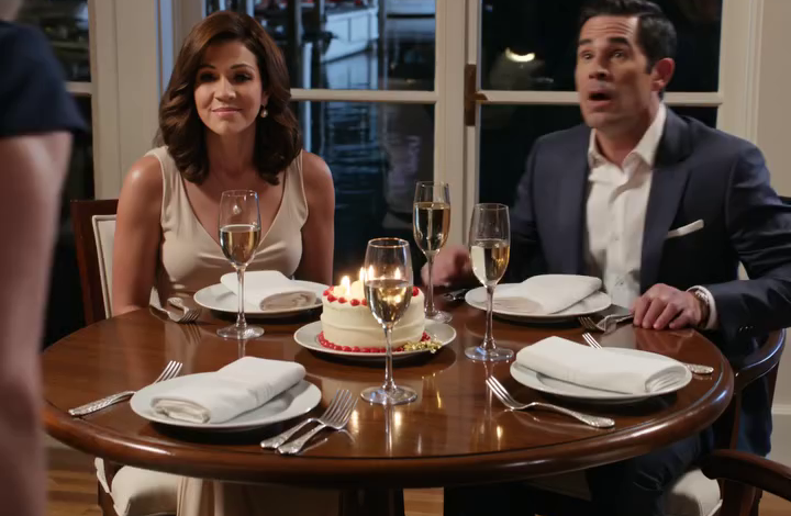 ‘Mam, vanavond gaat het niet door – ik ben in New York met een klant,’ zei mijn zoon op mijn zeventigste verjaardag. Een uur later trof ik hem aan in Riverside View, waar hij kaarsen aanstak voor zijn vrouw. Maar toen hij opkeek en me door de eetkamer zag lopen met mijn telefoon in de ene hand en kalm in de andere, begreep hij eindelijk dat ik daar niet was gekomen om stilletjes weer te vertrekken.