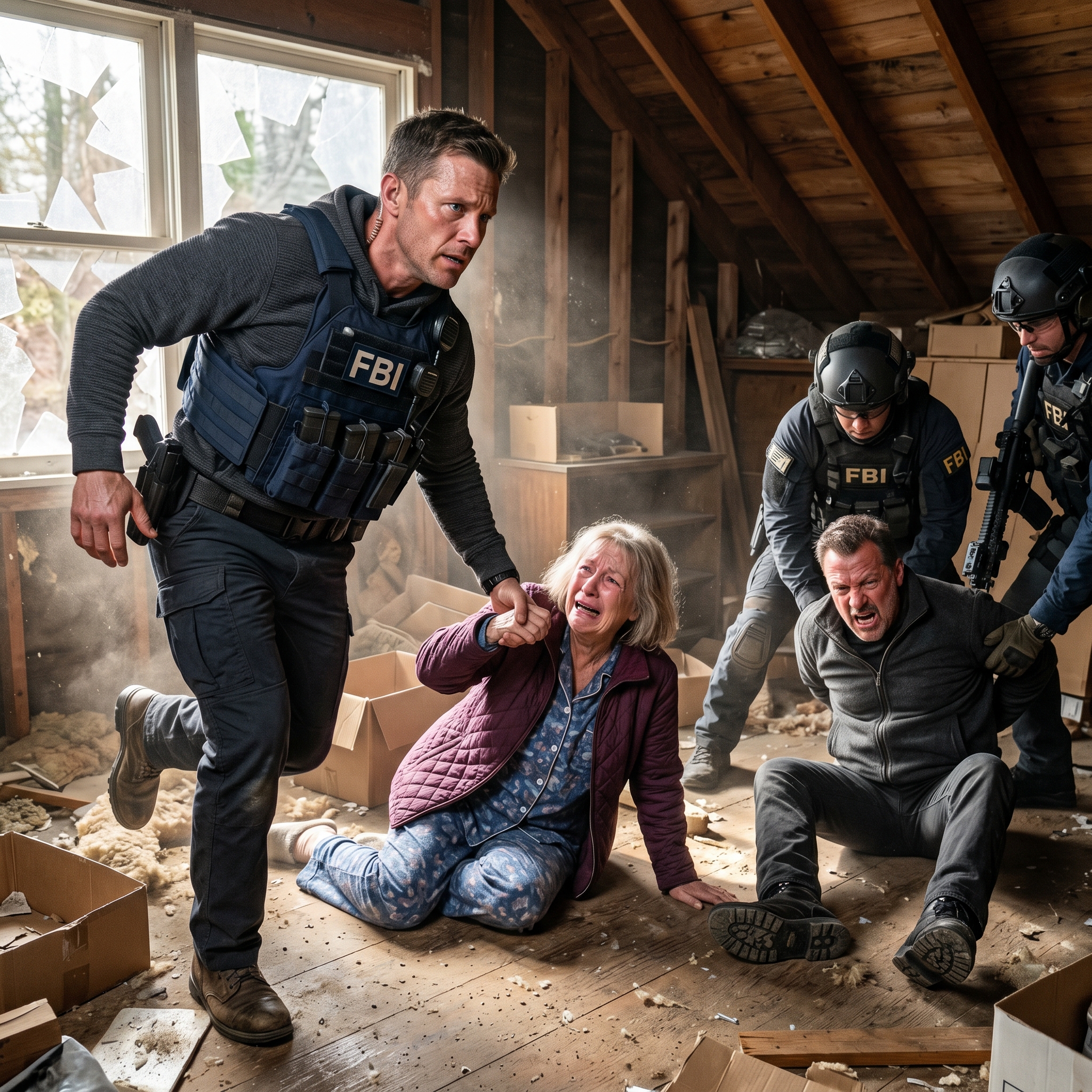 At midnight, my FBI-agent son called with a terrifying warning: turn off everything, go to the attic, lock the door, and keep my son-in-law in the dark. I didn’t understand why he sounded so desperate—until I peeked through the attic floor and saw what was happening below. – Royals