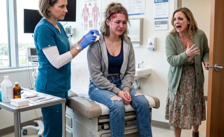 After my brother slammed my head into a wall, my mom whispered the same excuse she always used: “He didn’t mean to.” I thought the doctor would believe her too, until she cleaned the blood from my face, looked straight at me, and said something that changed everything. – Royals