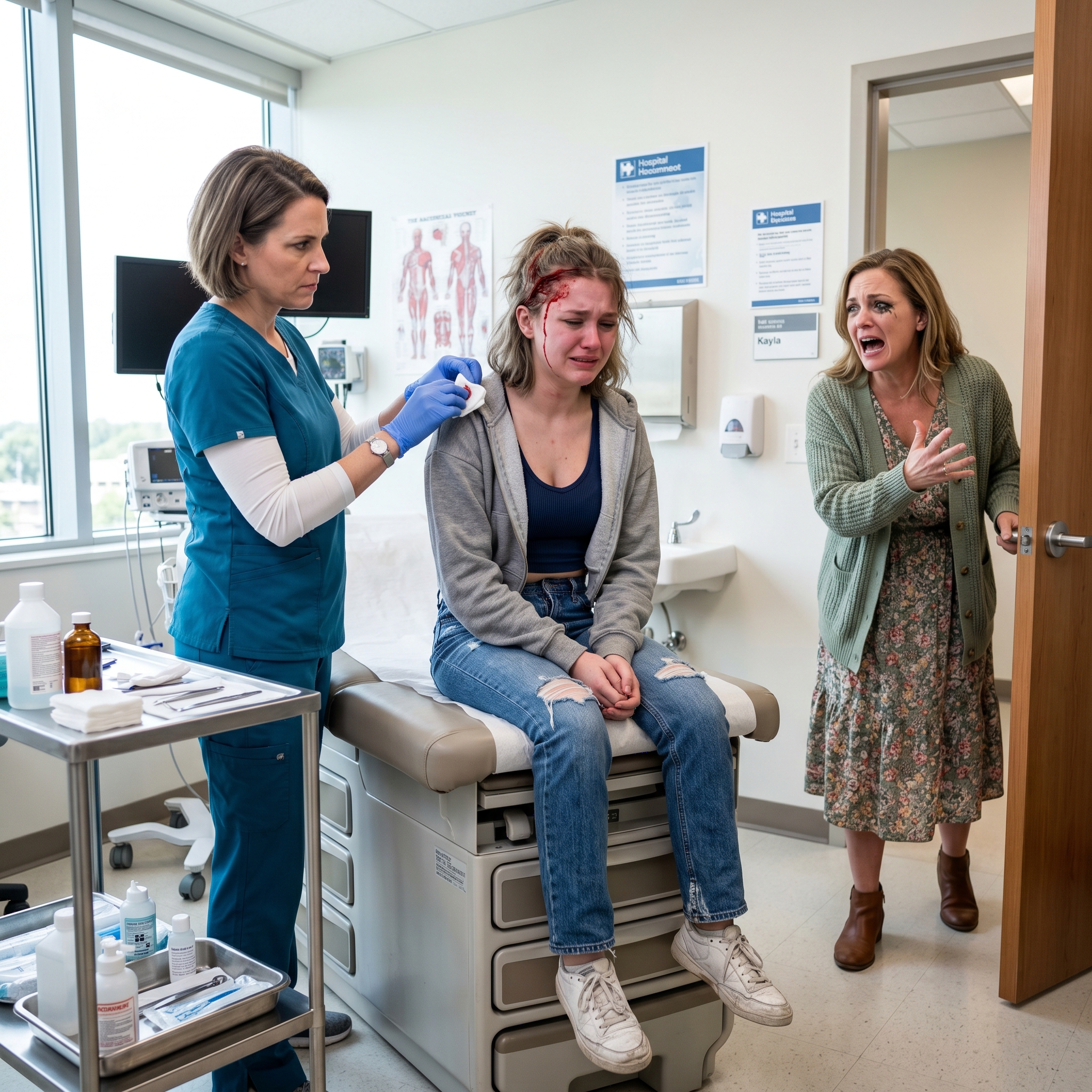 After my brother slammed my head into a wall, my mom whispered the same excuse she always used: “He didn’t mean to.” I thought the doctor would believe her too, until she cleaned the blood from my face, looked straight at me, and said something that changed everything. – Royals