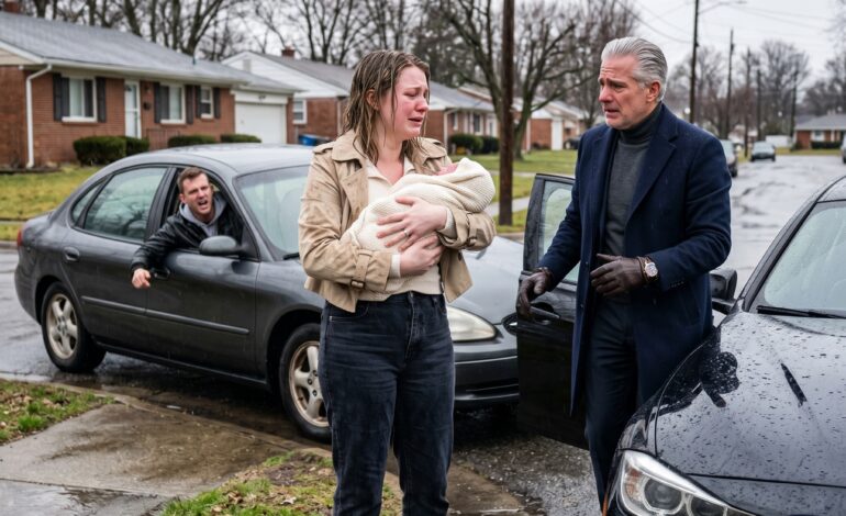 After My Husband Abandoned Me on a Rainy Road With My Newborn, a BMW Pulled Over — The Man Who Stepped Out Knew My Face, My Name, and a Secret Hidden for 20 Years… – Royals