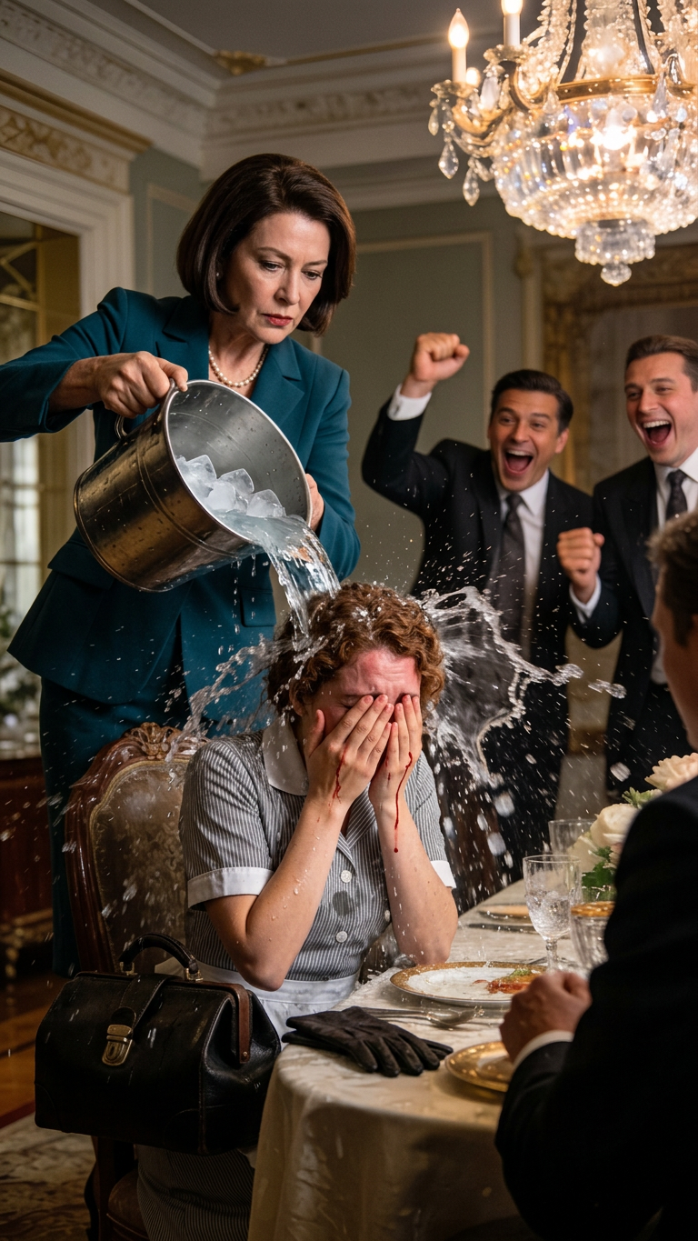 I never revealed to my ex-husband or his affluent family that I secretly owned the multi-billion-dollar company that employed them. To them, I was just a “broke, pregnant charity case.” At a family dinner, my former mother-in-law “accidentally” poured a bucket of ice water over my head to humiliate me, cackling, “Well, at least you finally got a bath.” I stayed seated, soaked through, water dripping down my face and clothes. Then I calmly took out my phone and sent one text: “Initiate Protocol 7.” Ten minutes later, they were on their knees, begging. – Royals