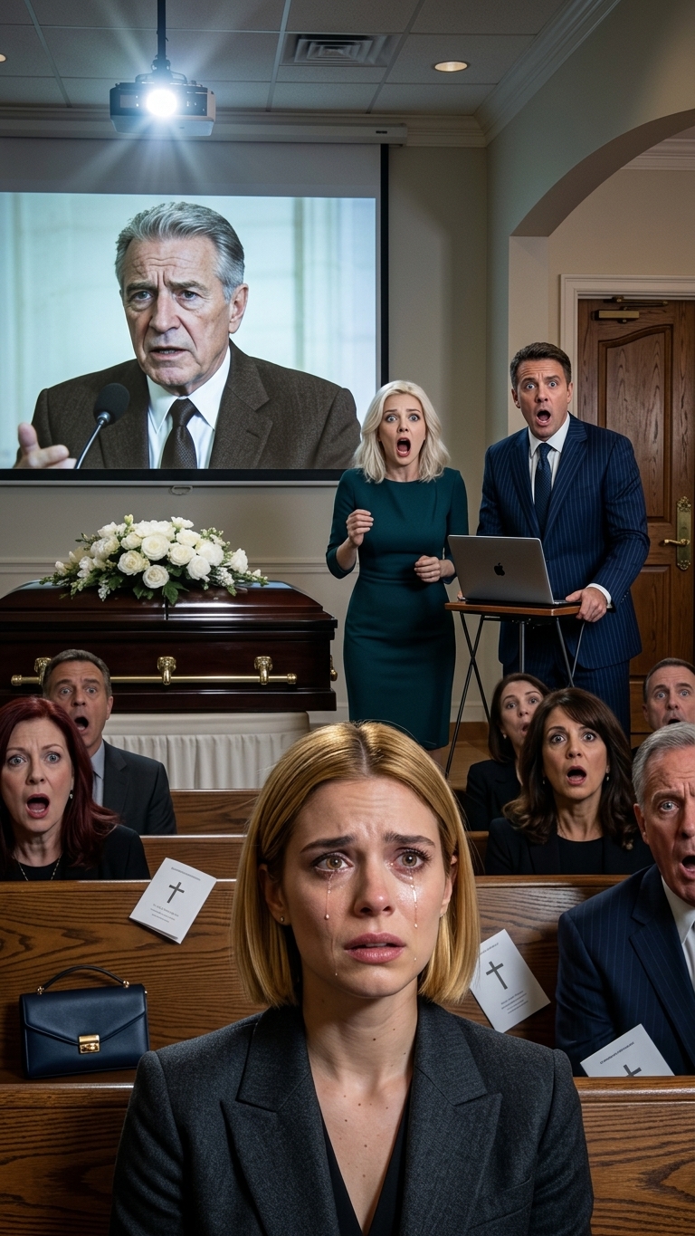 At the service, my stepmother smiled and told everyone my father cut me out because I wasn’t his real family. People whispered, some even laughed, and I sat there numb until the attorney asked for silence. He said, That’s not accurate. Three weeks before your father died, he updated the entire estate plan, and he left a recorded statement. Then the video started, and my father’s voice came through steady and unmistakable. If you’re watching this, it means she finally showed you who she is—and I made sure she couldn’t win.