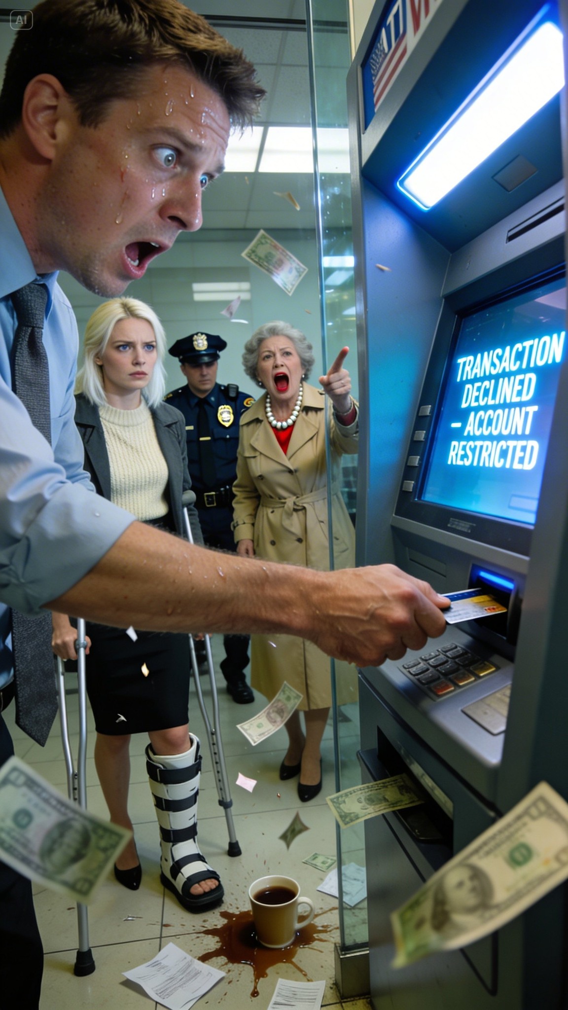 I refused to hand my $3 million lottery win to my husband’s mother—so he snapped and left me with a broken leg. The next morning he strutted to the ATM for his paycheck… and froze when the screen flashed two words that changed everything. – Royals