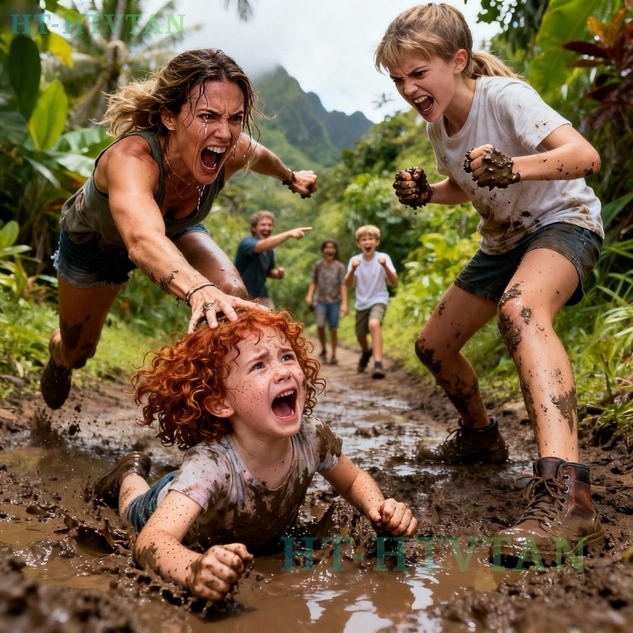 “Kijk eens. Nu lijk je net op je moeder. Lelijke vrouwen horen in de modder.” Haar verwende kinderen begonnen nog meer modder te gooien terwijl ze riepen: “Nieuws!”