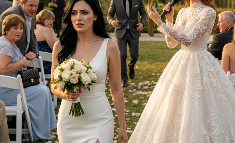My sister walked down the AISLE before me at my wedding and announced, “Everyone should know the prettier sister wears white, too.”