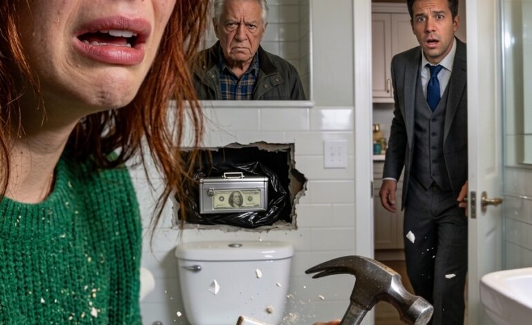 Terwijl mijn man weg was, fluisterde mijn schoonvader: “Pak een…