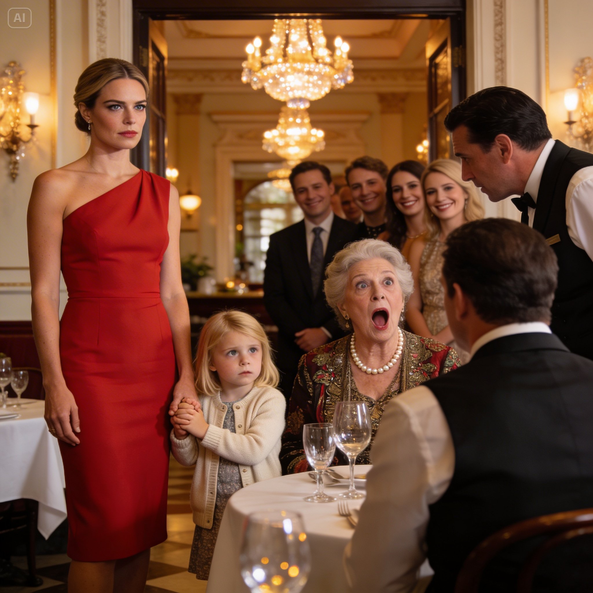 “You can’t afford this restaurant,” mother-in-law announced loudly. “Sit at the bar like staff.” My daughter tugged my sleeve: “Mommy, are we poor?” I smiled and said nothing…