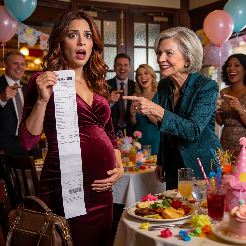 My mom mocked me at my baby shower party when I arrived, and she gave me a big bill and told me to pay it. While the party was already over, “Pay the bill, we’re leaving now, have fun alone at the party, haha” everyone laughed as she left, unaware that I had known her plan all along. A surprise awaited her at home when arrived, she was shocked.