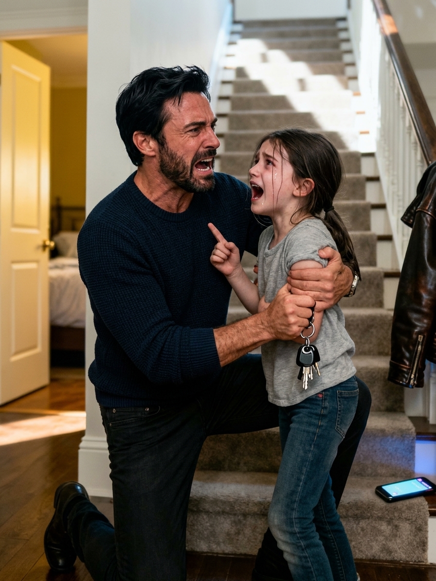 My Wife Had Just Gone To The Store When My 7-year-old Whispered, “We Have To Get Out. Right Now.” I Laughed, “Why?” She Pointed Upstairs And Trembled “We Don’t Have Time, We Have To Leave This House Now.” I Grabbed The Car Keys And Headed To The Police Station, And That’s When It Happened…