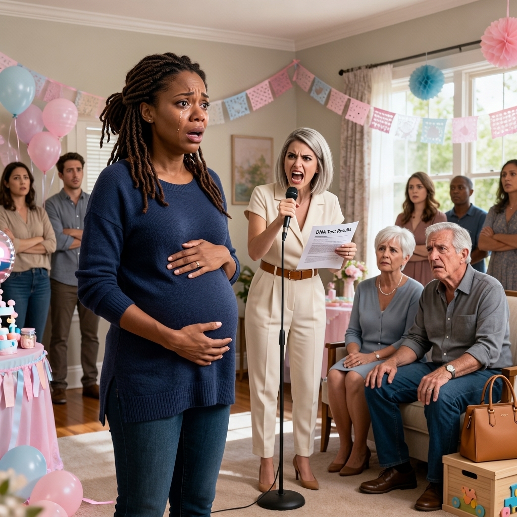 Toen ik acht maanden zwanger was, greep mijn zus een microfoon op mijn babyshower en riep: “Kijk naar haar echo. Haar baby is gehandicapt.” Ze lachte en liet iedereen de vertrouwelijke medische documenten zien die ze uit mijn tas had gestolen. Mijn moeder spotte toen: “Alleen een dwaas zou zo’n nutteloos kind op de wereld zetten.” Mijn vader voegde eraan toe: “Je had het moeten laten weghalen toen je de kans had.”