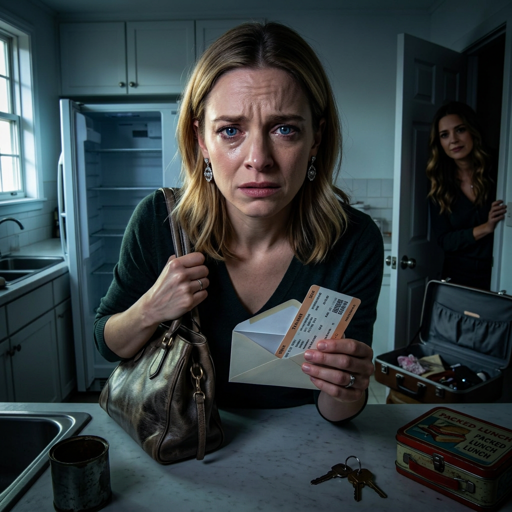 My daughter arrived and found me sitting in darkness: “Mom, why is there no food? You get an $8,000 pension every month!” Suddenly, my daughter-in-law appeared and smugly declared: “I control every dollar she receives!” My daughter removed her earrings… and did something that left her speechless.
