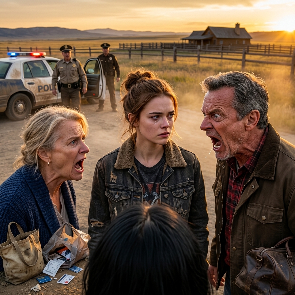 At the Montana ranch, my parents screamed: “Get off Sutton’s property now, you’re mentally sick!” I said, “Sutton doesn’t own this. I do. And you’re all going to jail.” My father went pale. Police arrived with handcuffs.