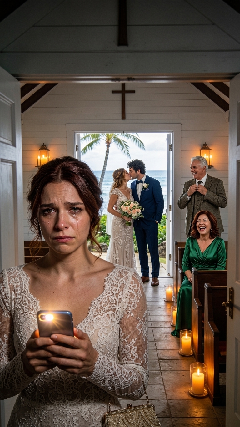 I went to hawaii with my parents, sister, and husband. He said he needed to go out alone, so i followed him. He entered a chapel – and there she was, my sister, in a white dress next to him. “She doesn’t know, right?” my sister said. “Relax,” he whispered. My mom laughed, “she’s too dumb to notice.” I walked away in silence. When they came home, they froze at the doorstep.
