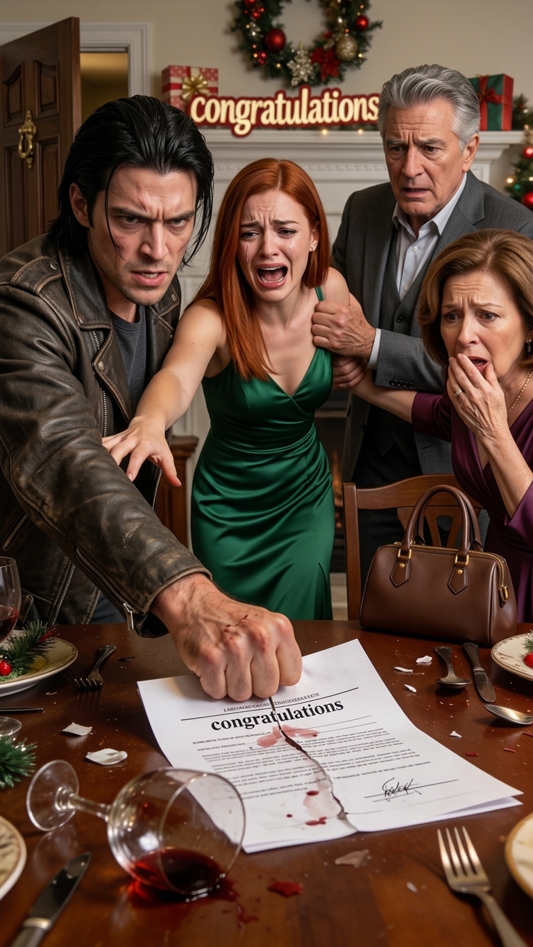 My family invited me to Christmas Eve dinner to humiliate me for being a “failure” and celebrate my younger sister’s success. They thought I was a broke, failed artist—until I tossed the eviction notice onto the table.