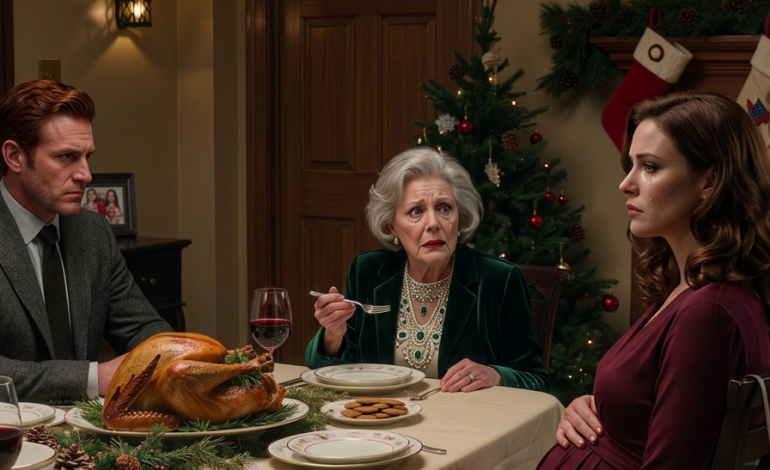 Tijdens de kerstlunch riep oma enthousiast: “De babyshower van je zus was echt perfect! Dus, wanneer ga je zelf een gezin stichten?” Ik glimlachte kalm en zei: “Dat heb ik al gedaan – ik heb alleen iedereen weggelaten die me als een teleurstelling ziet.” Haar vork trilde in de lucht…