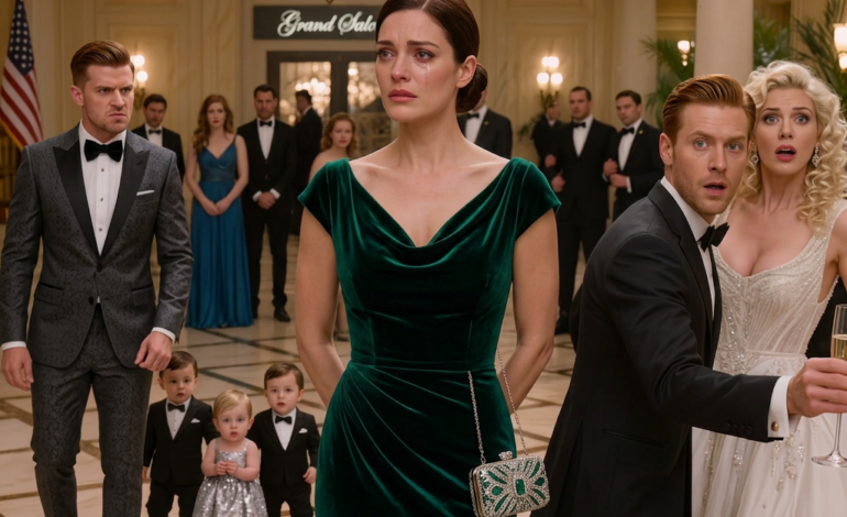 Op de bruiloft in het Beverly Hills Grand Hotel verwachtte iedereen dat Ryan Mitchells ‘perfecte’ nieuwe leven zou schitteren en dat zijn ex-vrouw Emily Carter klein en beschaamd zou verschijnen. In plaats daarvan arriveerde Emily in een saffierblauwe jurk met een machtige bondgenoot, drie kinderen die niemand verwachtte te zien, en een waarheid die de muziek abrupt deed verstommen. Tegen de tijd dat de kroonluchters ophielden te fonkelen, was het ware spektakel helemaal geen liefde meer, maar een zorgvuldig geënsceneerde ondergang.