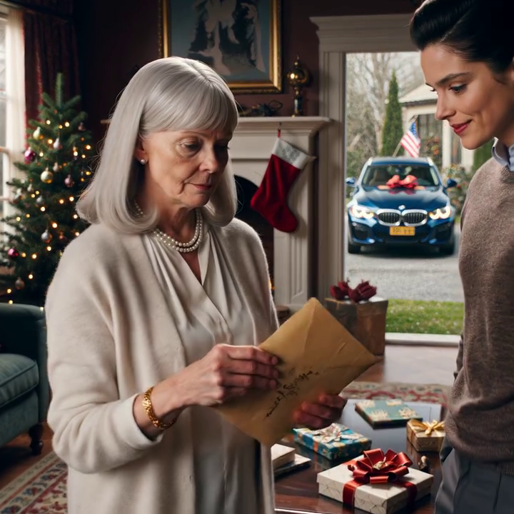 On Christmas Eve In Naples, I Gave My Son A BMW And His Wife A Designer Purse. Then He Said, “We Didn’t Bring Anything For You.” I Just Nodded—And Set One Envelope On The Table.