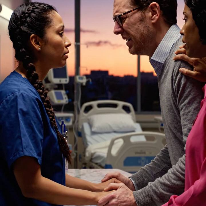 Mijn zus vertelde mijn ouders dat ik was gestopt met mijn studie geneeskunde – een leugen die me vijf jaar lang uit mijn leven wiste – dus toen ze voor zonsopgang met spoed naar de spoedeisende hulp werd gebracht en mijn vader snauwend riep: “Haal de chef erbij!”, protesteerde ik niet; ik pleegde één telefoontje, trok mijn operatiekleding aan en keek toe hoe de hoofdverpleegkundige het binnenkomende patiëntendossier las, vreemd stil bleef staan en haar stem verlaagde alsof het ziekenhuis zelf zojuist een naam had herkend die het vanavond niet had mogen zien.