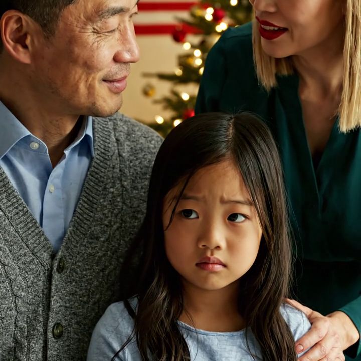 Tijdens het kerstdiner glimlachte mijn vader en zei: “Je hebt de hypotheek van $720.000 afbetaald… maar het huis is van je oudere zus.” Ik verstijfde, draaide me naar mijn tante en vroeg: “Mam, wil jij het ze vertellen… of zal ik het doen?”