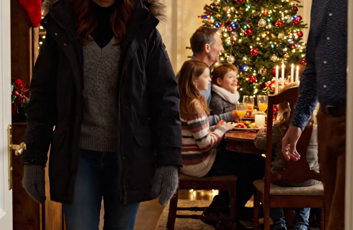 Op eerste kerstdag zei mijn man: “Waar was je? Mijn hele familie zit hier al een uur en de tafel is nog steeds niet gedekt.” Hij had geen idee dat wat ik zou zeggen alles aan die tafel zou veranderen.