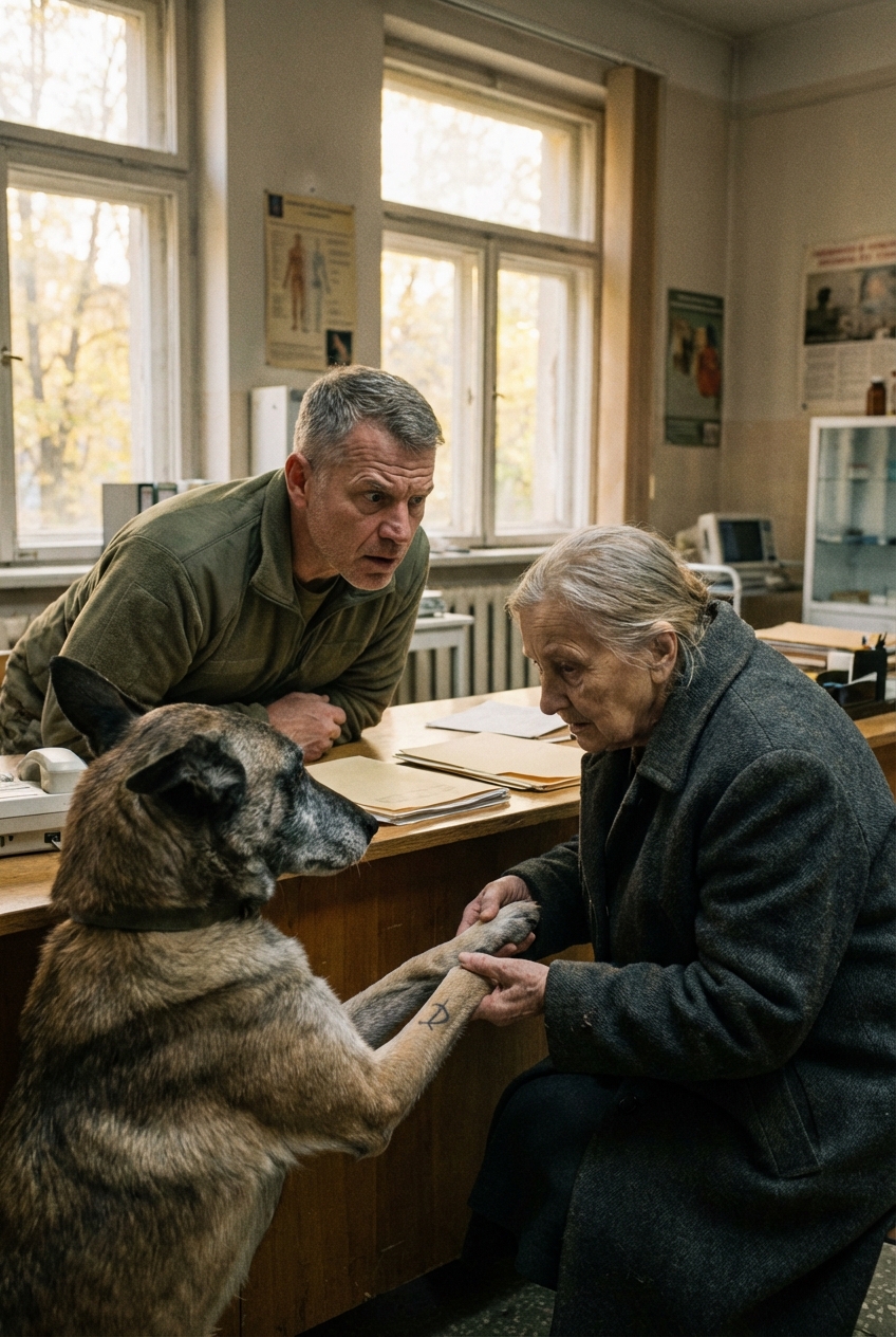 ‘Meneer… mijn hond heeft dezelfde tatoeage als u,’ zei iemand, waarmee een stille connectie aan het licht kwam die iedereen versteld deed staan en een lang vergeten belofte van een soldaat blootlegde, een verborgen verleden en een zware schuld die hij nooit meer had verwacht onder ogen te moeten zien.