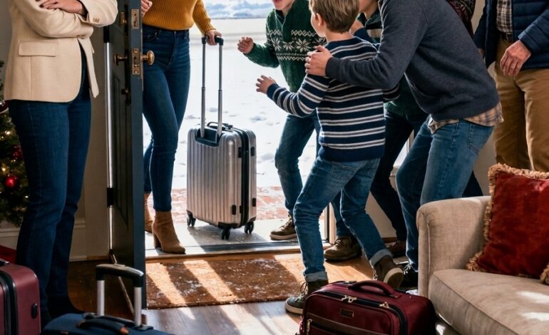 Mijn moeder smeekte me om voor de feestdagen naar huis te komen. Na een vlucht van tien uur deed ze de deur open: geen hallo. Geen knuffel. Alleen: “Je gaat op de kinderen van je broer passen. We gaan op familievakantie.” Mijn broer lachte: “Veeg je snot niet aan haar af, kinderen.” Ze lachten allemaal. Ik zei één ding. En toen werden ze helemaal wild. Ik glimlachte ook… Mama bleef fluisteren: “Nee… Nee… Echt niet.”