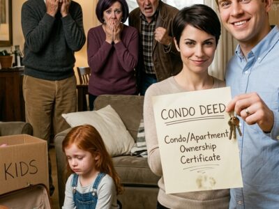 ‘Je woont hier niet meer’, zei mijn schoonfamilie tegen mijn 12-jarige dochter en liet haar vervolgens ‘HAAR DINGEN PAKKEN’ terwijl mijn schoonzus naar ons appartement van $ 473.000 verhuisde. Toen mijn man erachter kwam, schreeuwde hij niet. Hij glimlachte alleen maar en zei: ‘Het huis is eigenlijk…’ Ze werden meteen bleek.