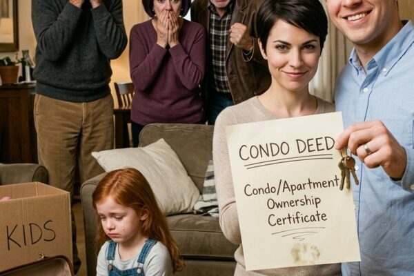 ‘Je woont hier niet meer’, zei mijn schoonfamilie tegen mijn 12-jarige dochter en liet haar vervolgens ‘HAAR DINGEN PAKKEN’ terwijl mijn schoonzus naar ons appartement van $ 473.000 verhuisde. Toen mijn man erachter kwam, schreeuwde hij niet. Hij glimlachte alleen maar en zei: ‘Het huis is eigenlijk…’ Ze werden meteen bleek.