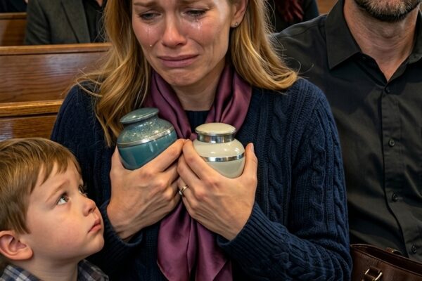 Bij de begrafenis van mijn tweeling zei mijn schoonmoeder dat God ze vanwege mij had weggenomen. Toen vroeg mijn vierjarige aan de dominee of ze iedereen moest vertellen wat oma in de flessen deed