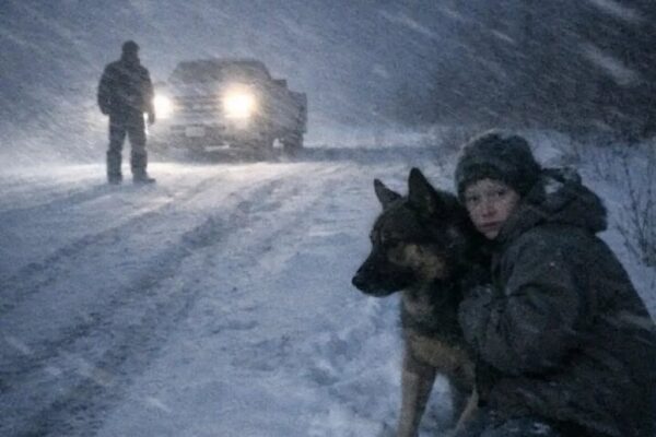 Mijn stiefvader liet me achter op een besneeuwde weg tijdens een historische storm – ik was 12 jaar oud en de enige reden dat ik die nacht overleefde was omdat mijn hond weigerde me te verlaten