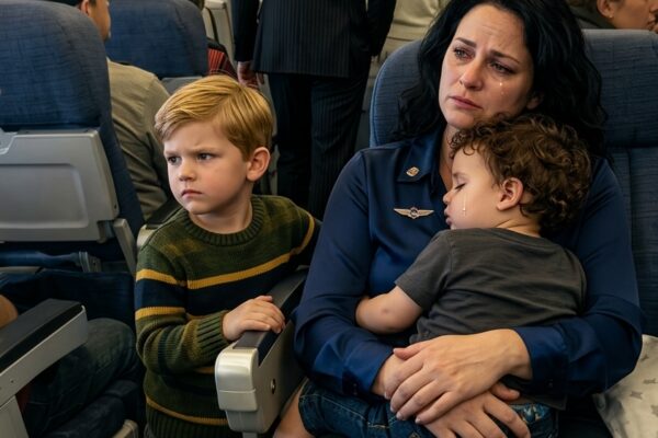 ‘Adrienne, het zijn maar een paar uur.’ — Mijn man zat met zijn moeder in de eerste klas terwijl ik met twee kinderen in Economy verbleef en alles verloor wat hij dacht te beheersen