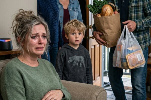 Ik was acht maanden zwanger toen een kind op mijn buik sprong tijdens een familiebijeenkomst: ‘Je bent te gevoelig’, zei mijn schoonmoeder, totdat ik de slimme luidspreker vroeg om hulp te roepen en mijn man binnenkwam.