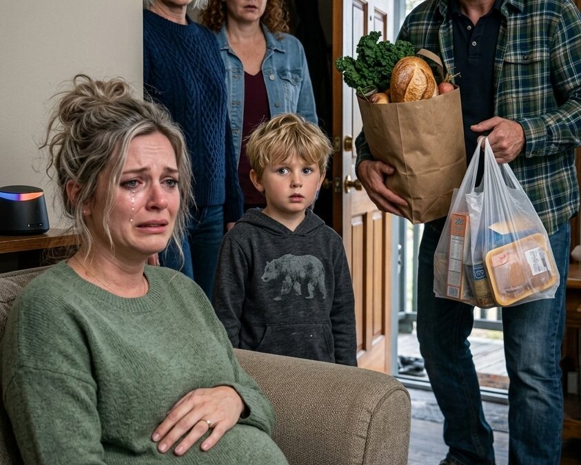Ik was acht maanden zwanger toen een kind op mijn buik sprong tijdens een familiebijeenkomst: ‘Je bent te gevoelig’, zei mijn schoonmoeder, totdat ik de slimme luidspreker vroeg om hulp te roepen en mijn man binnenkwam.