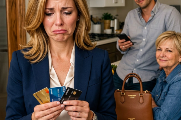 Mijn man lachte toen hij elke kaart die ik bezat annuleerde – ‘Je moet me nu om geld vragen’, zei hij, maar hij vergat dat ik degene was die precies wist waar zijn macht vandaan kwam