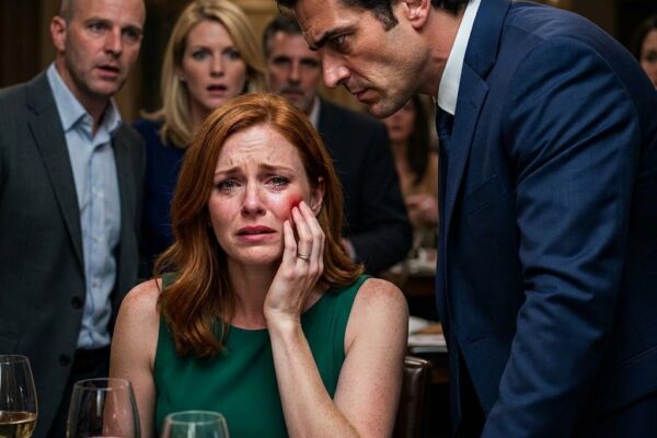 “Maak geen grapjes vanavond.” – Tijdens een bedrijfsdiner probeerde een gevreesde compliance-manager zijn vrouw te vernederen in het bijzijn van partners, en één rustig moment legde de controle bloot die hem zijn carrière en huwelijk kostte