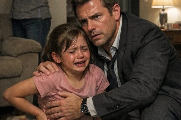 Een vader keerde terug naar huis na een zakenreis van negen dagen en hoorde zijn 8-jarige gefluister ‘Papa, mijn rug doet pijn’ in het donker – haar was verteld hem niets te vertellen, en wat hij daarna ontdekte veranderde alles
