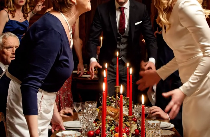 “Maybe you’d rather eat upstairs,” my daughter-in-law said calmly when I went to sit at the Christmas table. I had been cooking since 4:30 a.m. But it was my house. I removed my apron, walked to the head of the table, and did something that left every guest speechless…