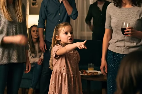 Onze vierjarige dochter zei plotseling: ‘Mama, papa en die dame waren heel lang samen aan het sporten in de slaapkamer’, en wees toen regelrecht naar een vrouw die op het feestje van mijn man aanwezig was.